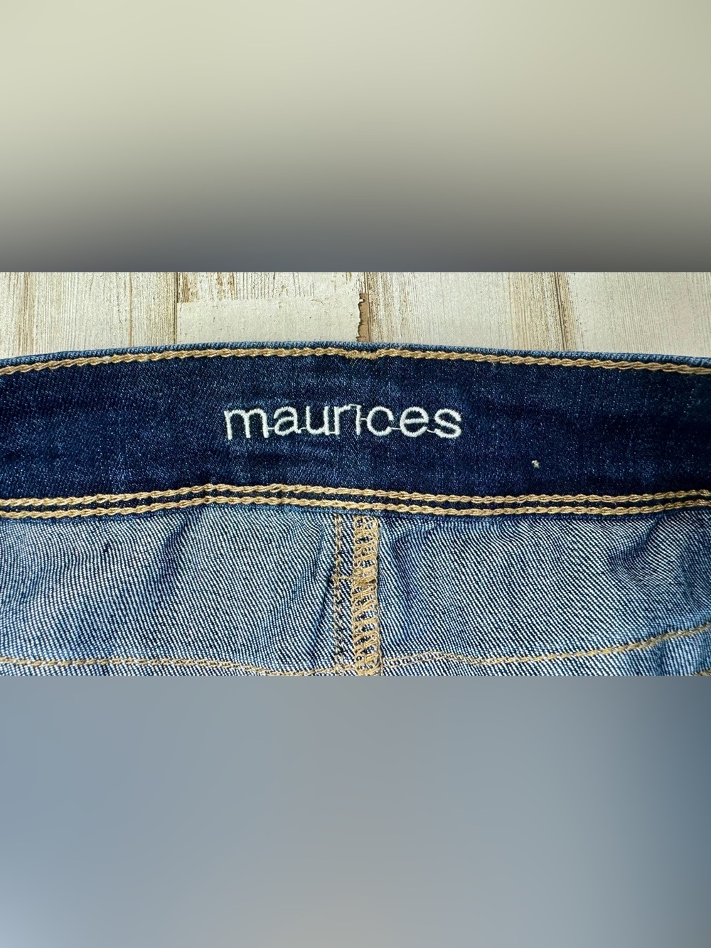 Maurices Jeans Womens 16S (36x31) Blue High Rise Straight Leg Stretch Denim - Picture 4 of 11